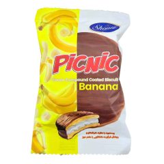 بیسکویت مغز مارشمالو کاکائویی موز پیک نیک شونیز 26 گرم