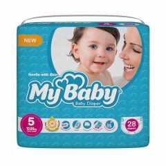 پوشک بچه سری بابونه سایز 5 خیلی بزرگ مای بیبی 28 عددی