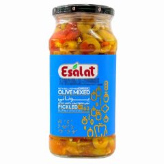 ترشی یونانی مخلوط زیتون با فلفل دلمه اصالت 570 گرم