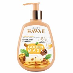 گلدن ماسک پوست معمولی و دارای جوش عصاره دارچین و عسل و روغن مورینگا پمپی هاوایی 300 میلی لیتر