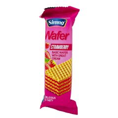 ویفر 3 لایه با کرم طعم توت فرنگی سیرنگ 25 گرم