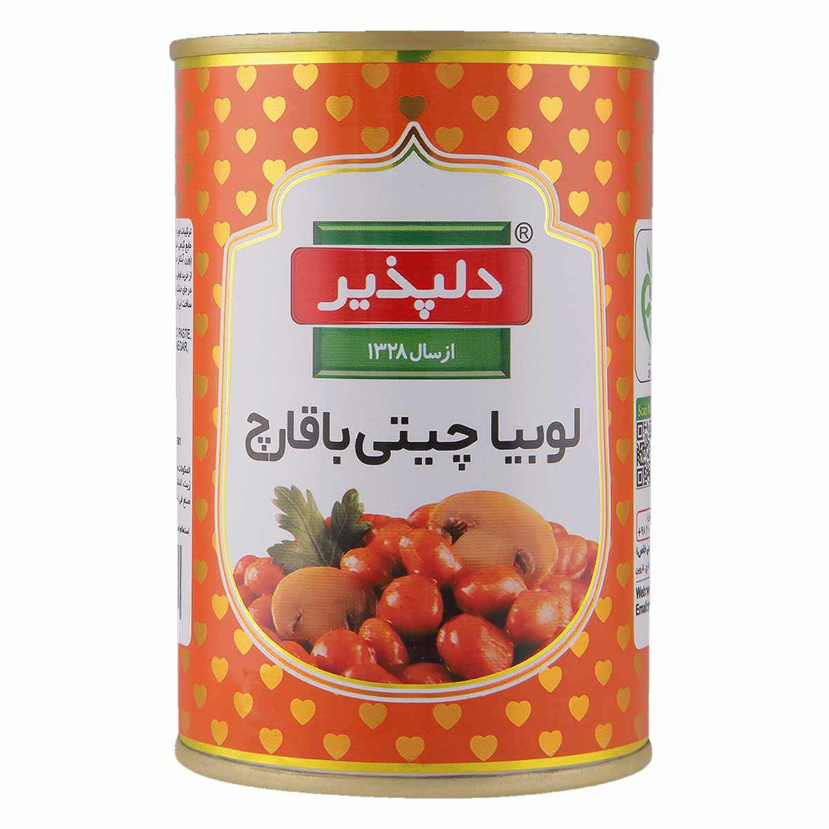 کنسرو لوبیا چیتی با قارچ دلپذیر 420 گرم