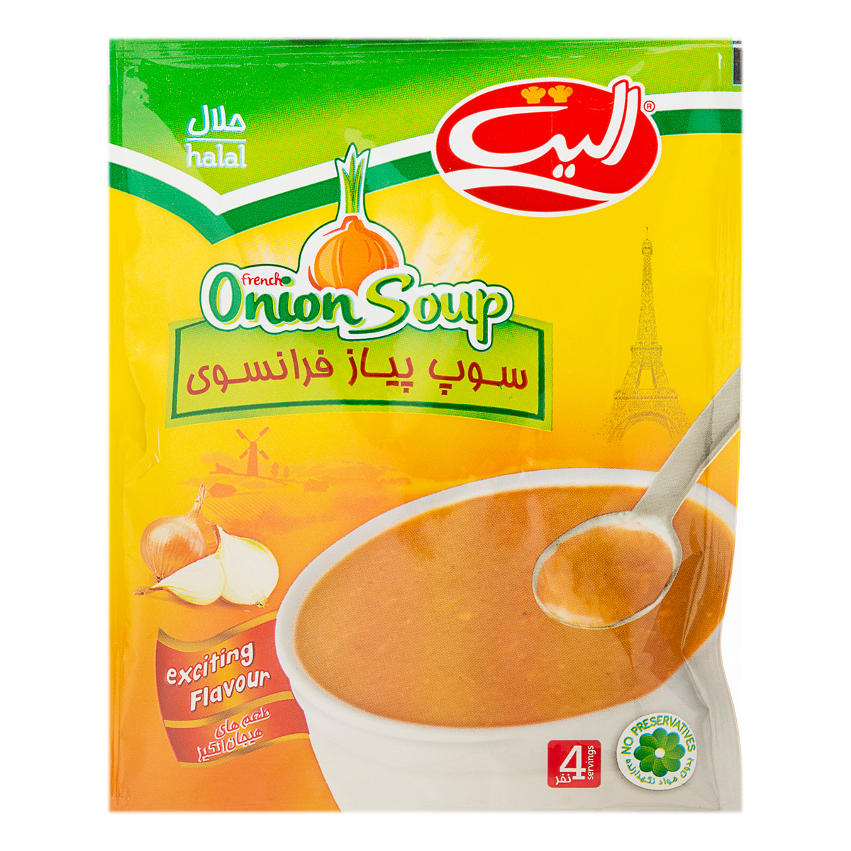 سوپ پیاز فرانسوی نیمه آماده الیت 65 گرم