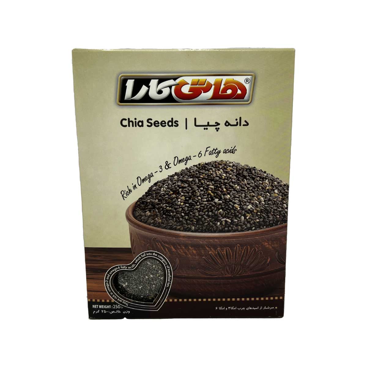 دانه چیا جعبه ای هاتی کارا گلستان 250 گرم 