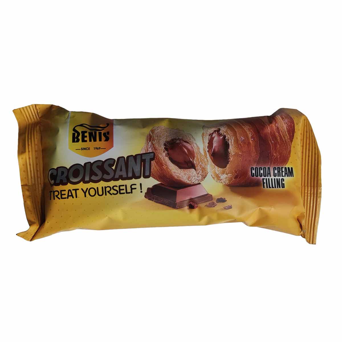 کروسان با مغز کرم کاکائویی بنیس 50 گرم 