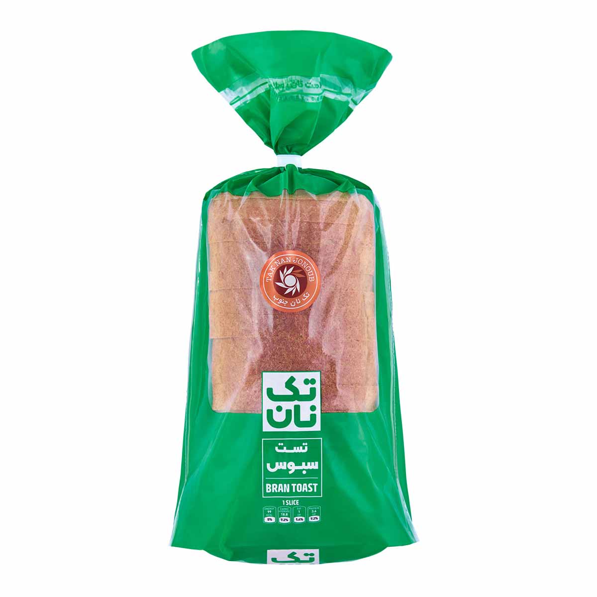 نان تست سبوس تک نان 450 گرم