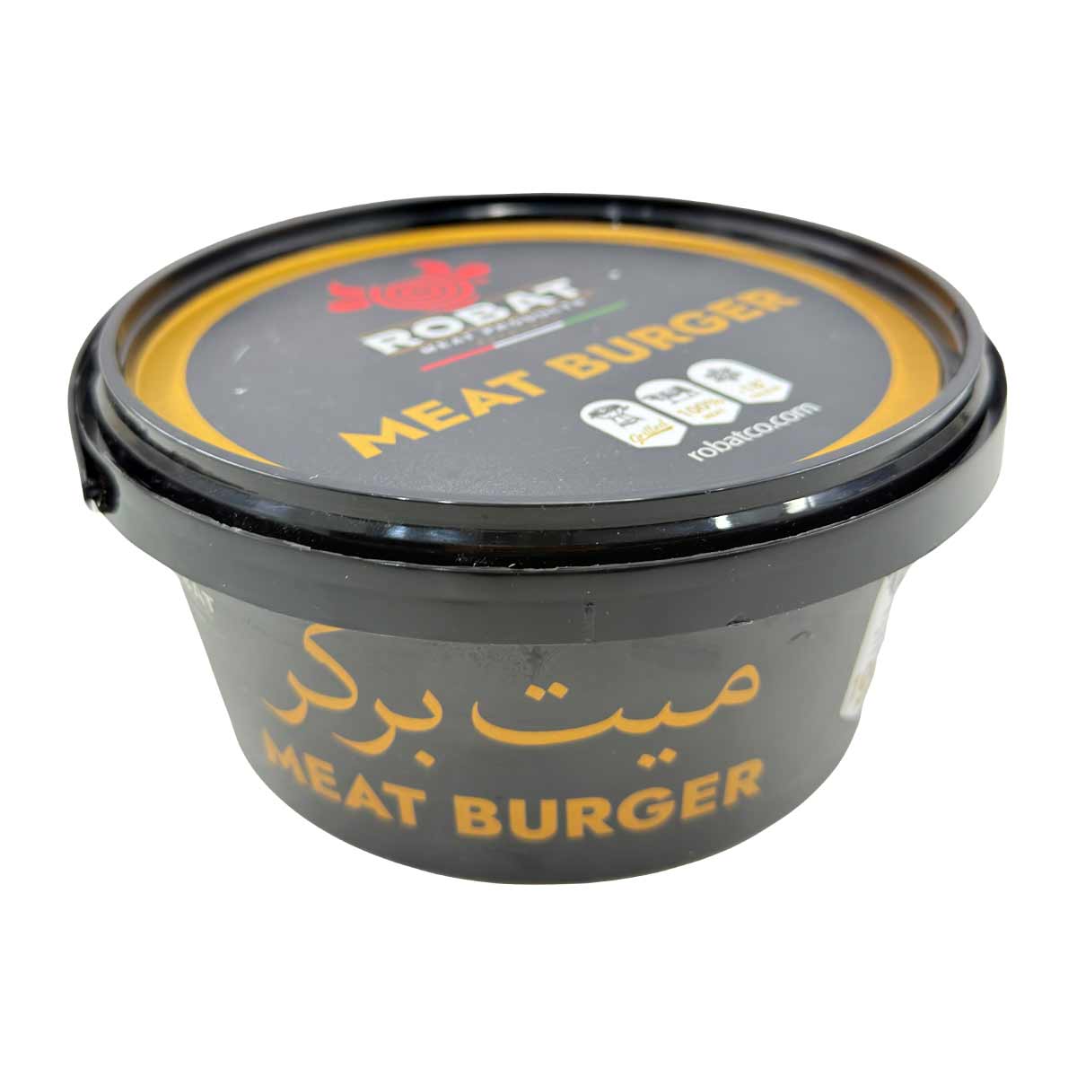 میت برگر 100 درصد گوشت قرمز ظرفی رباط 500 گرم 4 عددی