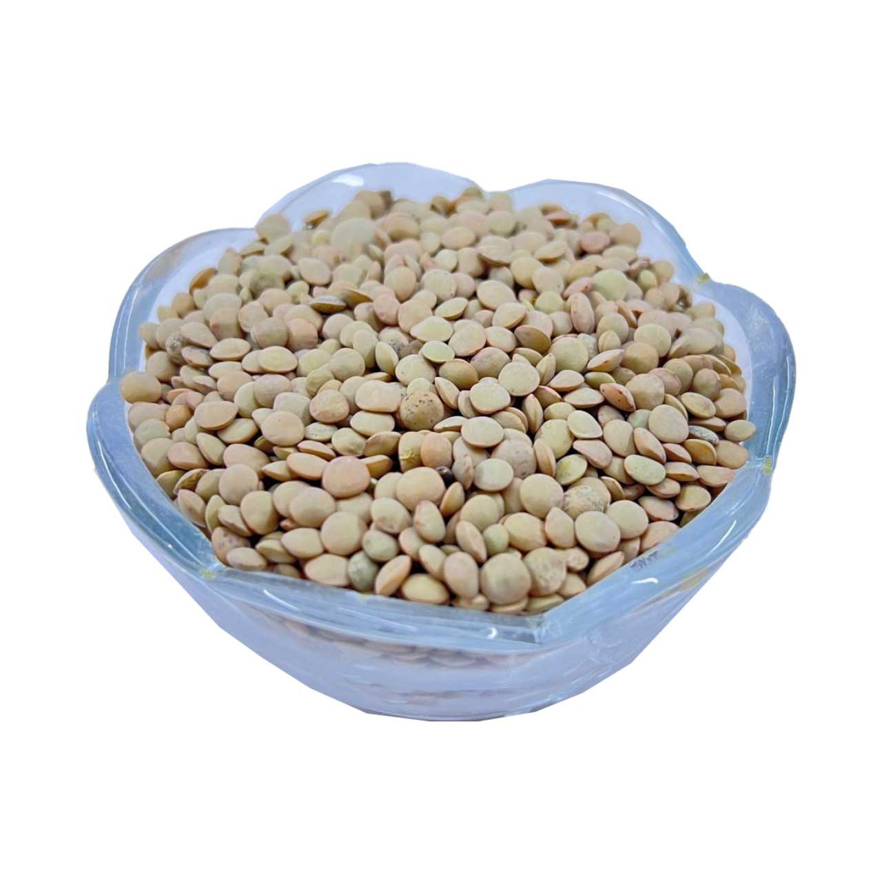 عدس سبز محلی ریز فله وزن 500 گرم