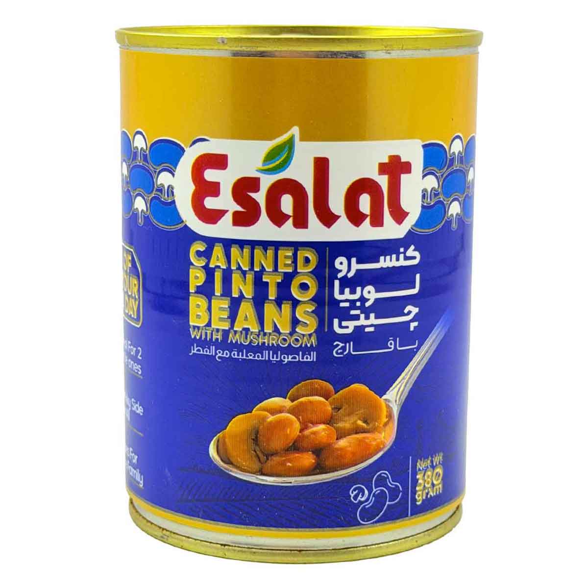 کنسرو لوبیا چیتی با قارچ در سس گوجه فرنگی اصالت 380 گرم