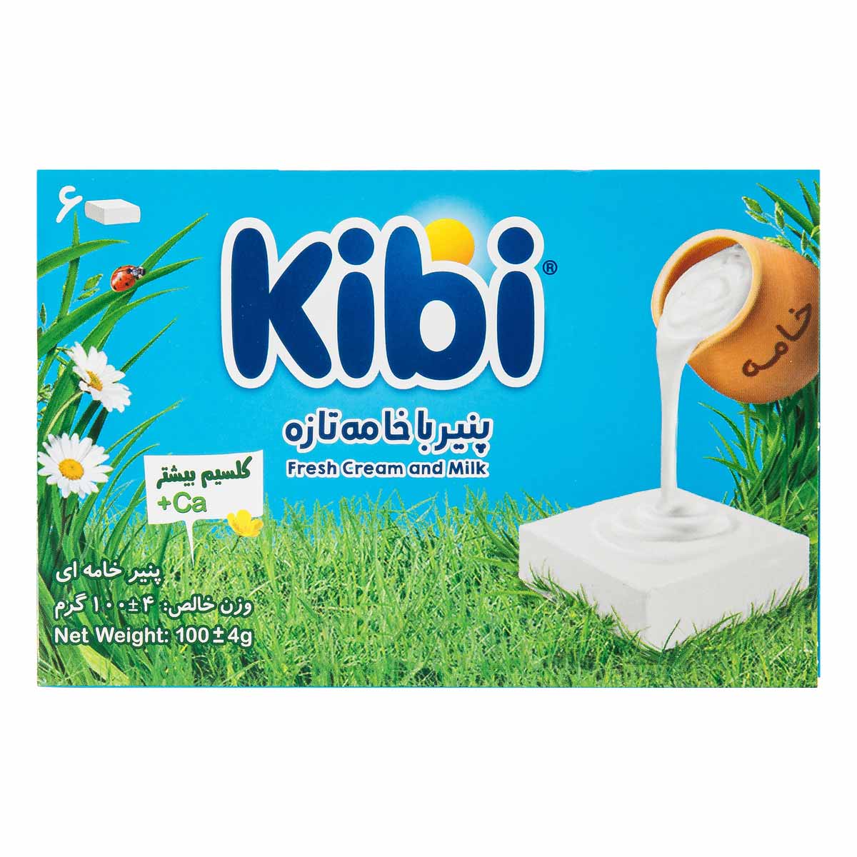 پنیر خامه ای کیبی 100 گرم 6 عددی