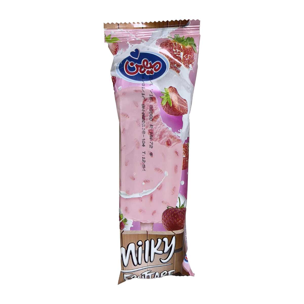 بستنی چوبی میلکی فروتاره توت فرنگی میهن 60 گرم