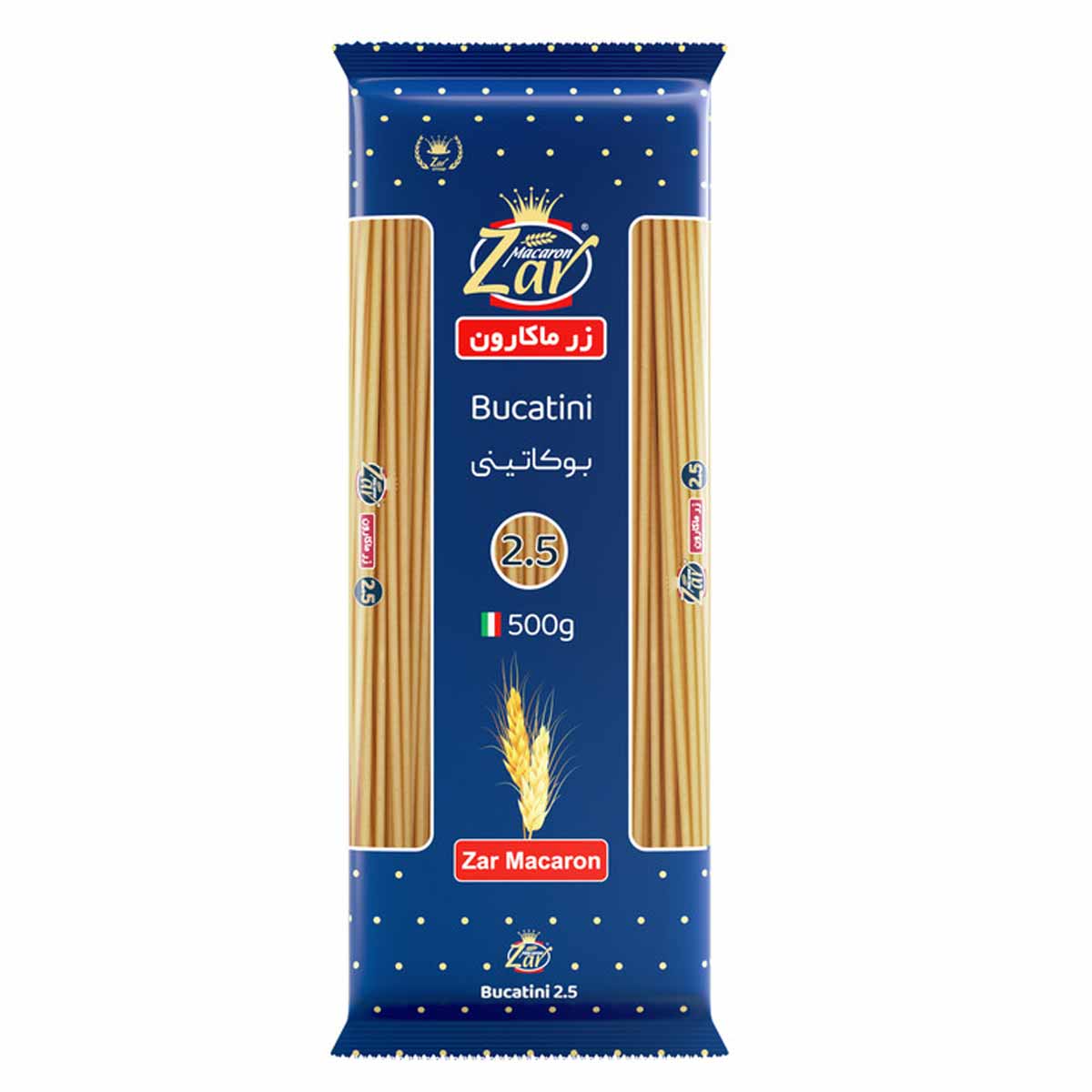 اسپاگتی قطر 2/5 زر ماکارون 500 گرم