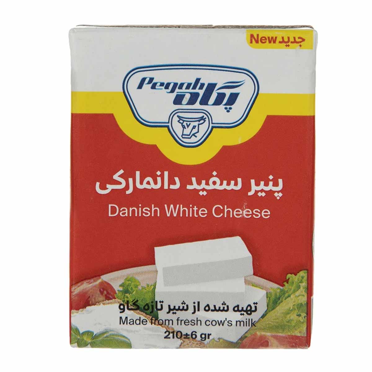 پنیر پاکتی سفید دانمارکی چرب پگاه فارس 210 گرم