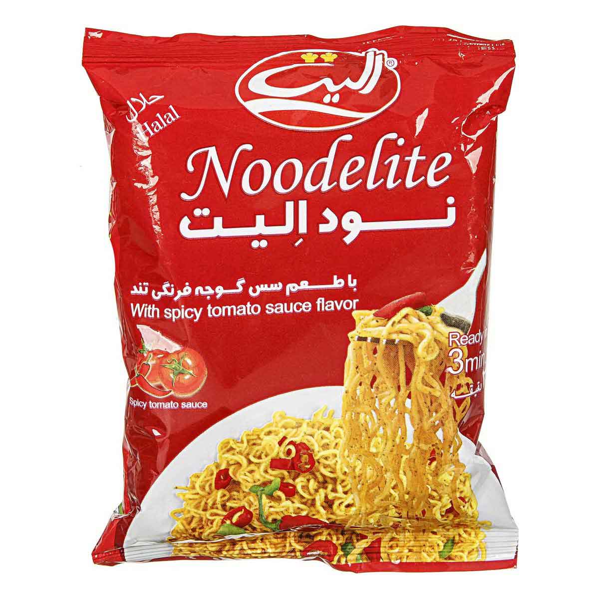 نودل با طعم سس گوجه فرنگی تند الیت 75 گرم 