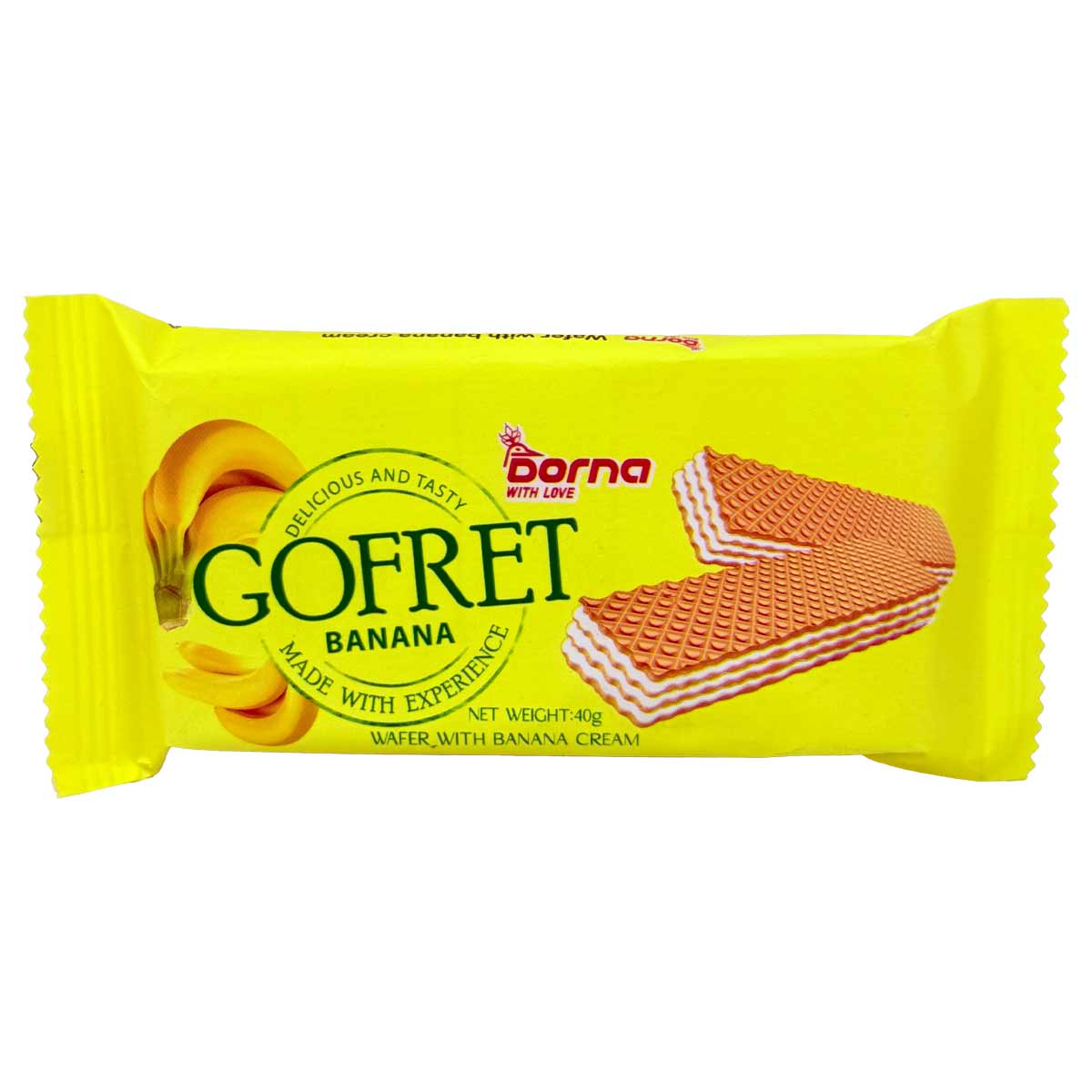 ویفر با کرم موزی گوفرت درنا 40 گرم