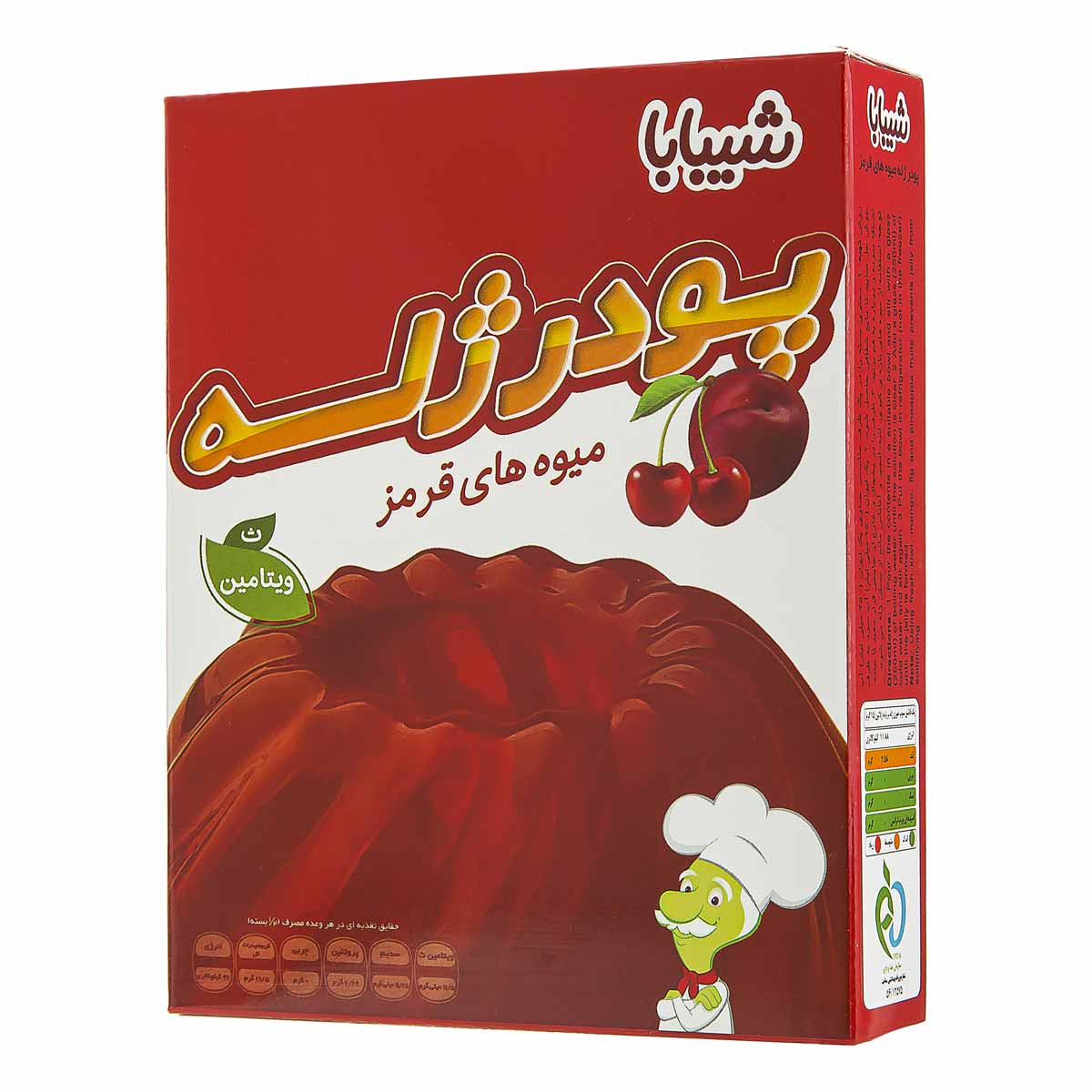 پودر ژله میوه های قرمز شیبابا 100 گرم