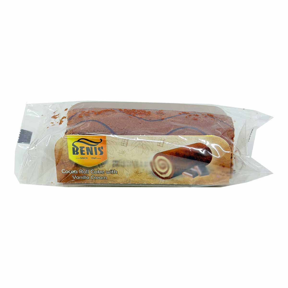 کیک رولی کاکائویی با کرم وانیلی بنیس 90 گرم 
