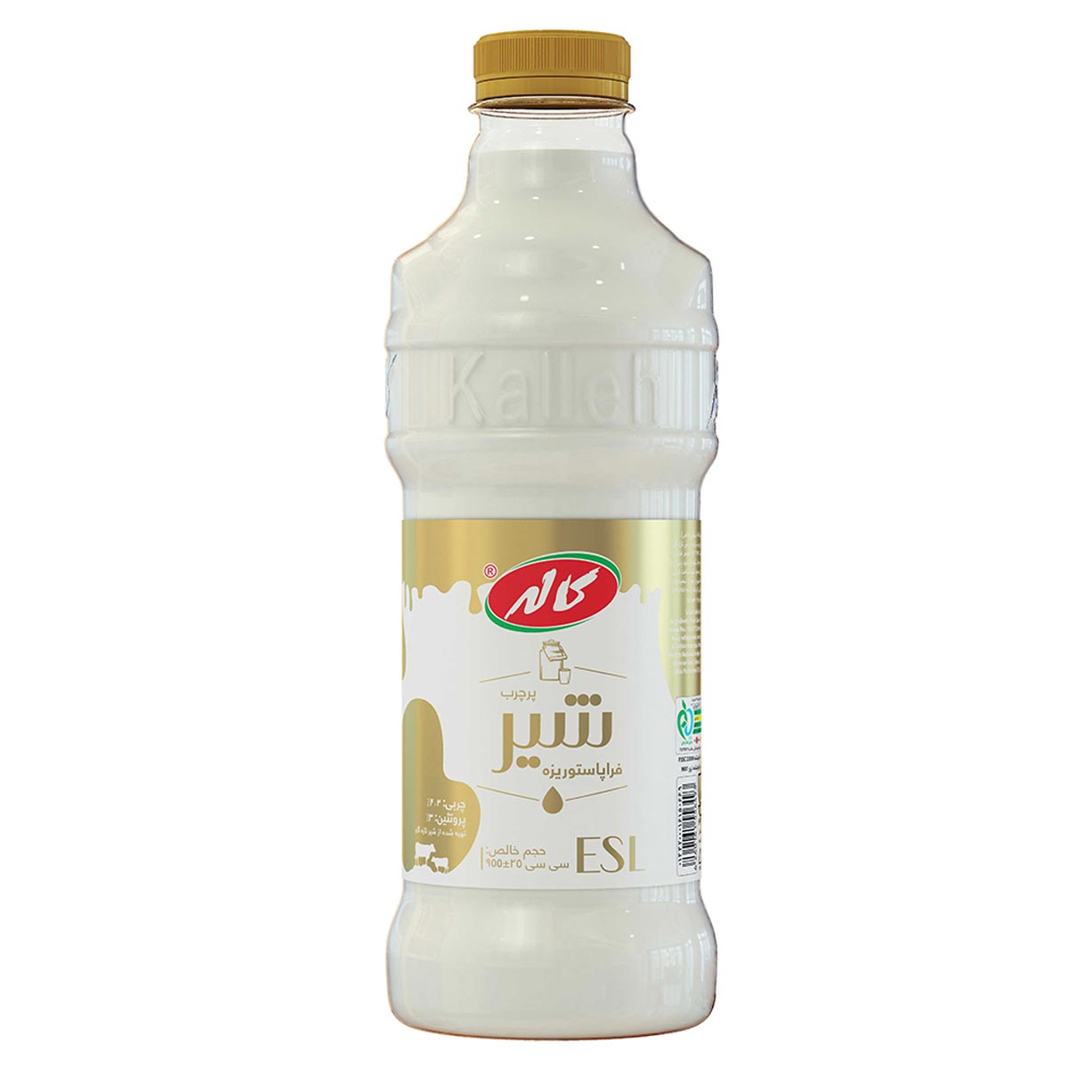 شیر فراپاستوریزه بطری پرچرب 4/2 درصد چربی کاله 955 میلی لیتر 