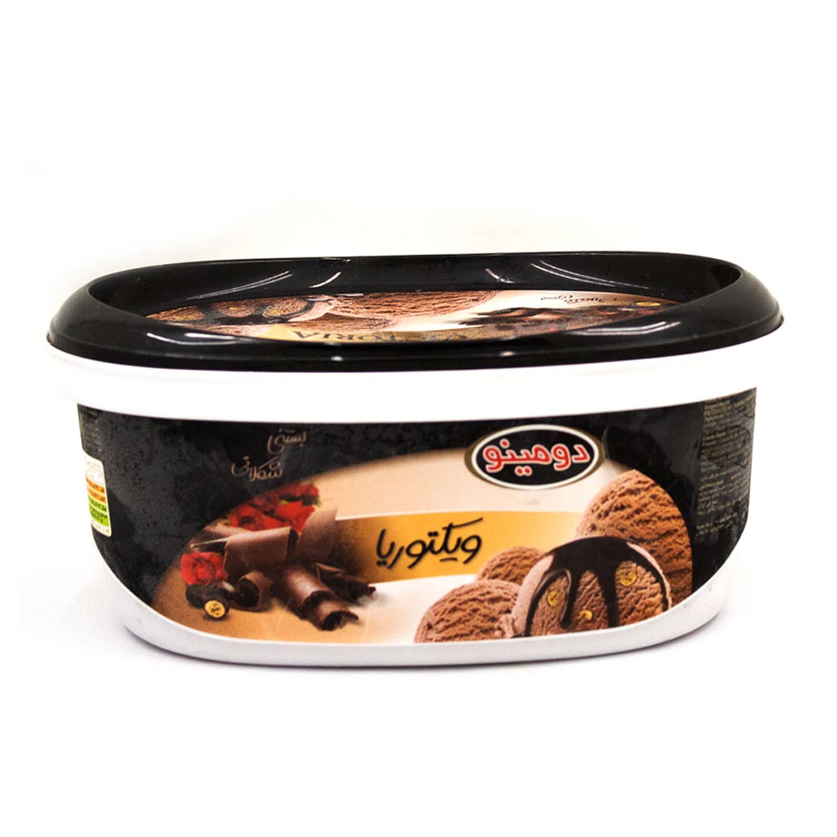 بستنی ظرفی شکلاتی ویکتوریا دومینو 600 گرم 