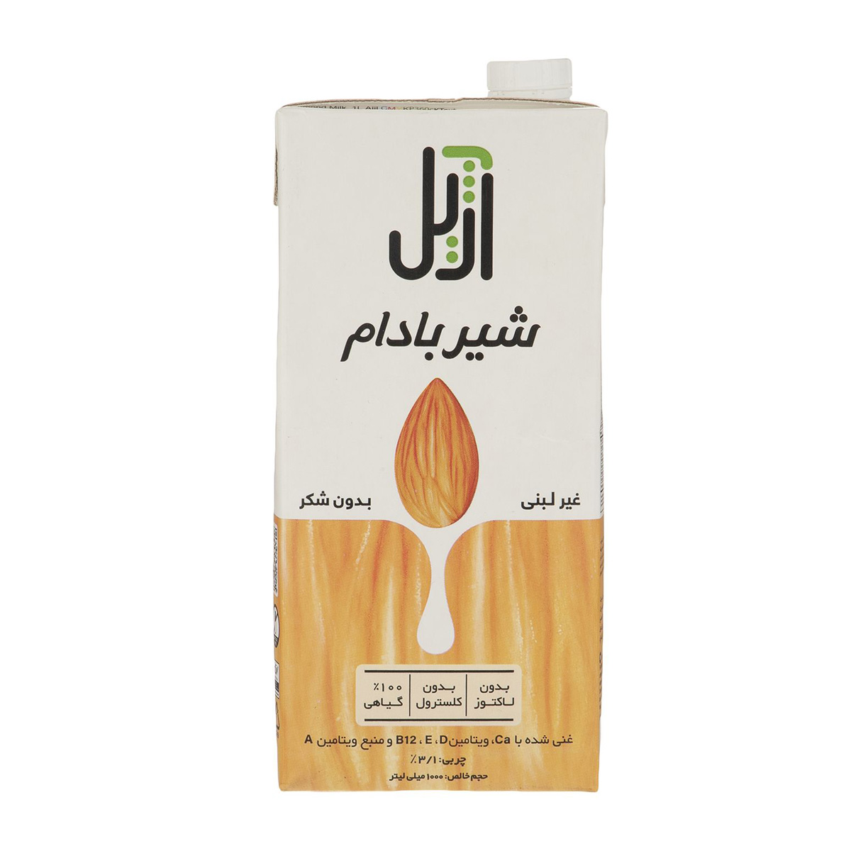 شیر بادام غیر لبنی 3/1 درصد چربی آژیل کاله 1 لیتر
