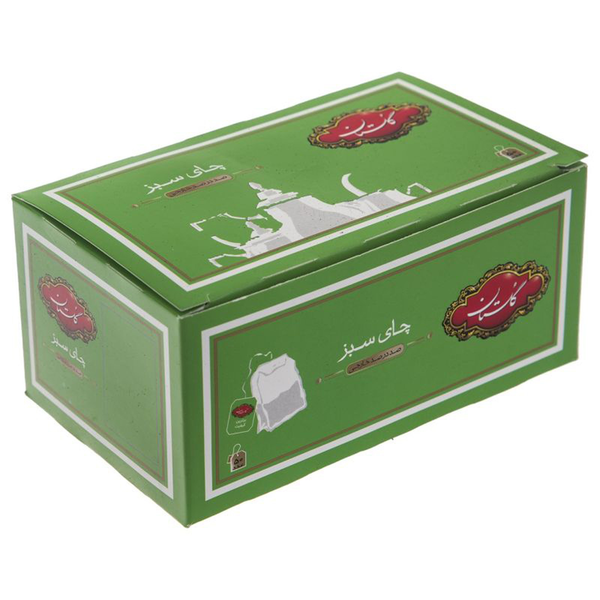 چای سبز کیسه ای خالص گلستان 50 عددی 