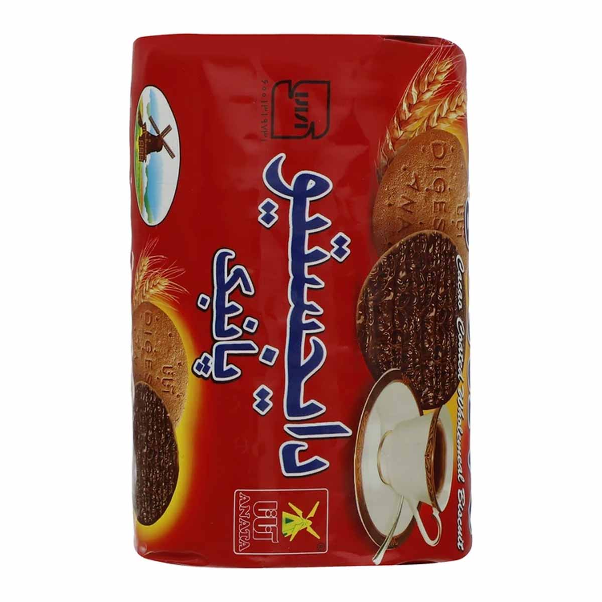 بیسکویت سبوس دار با روکش کاکائو پانبک دایجستیو 220 گرم