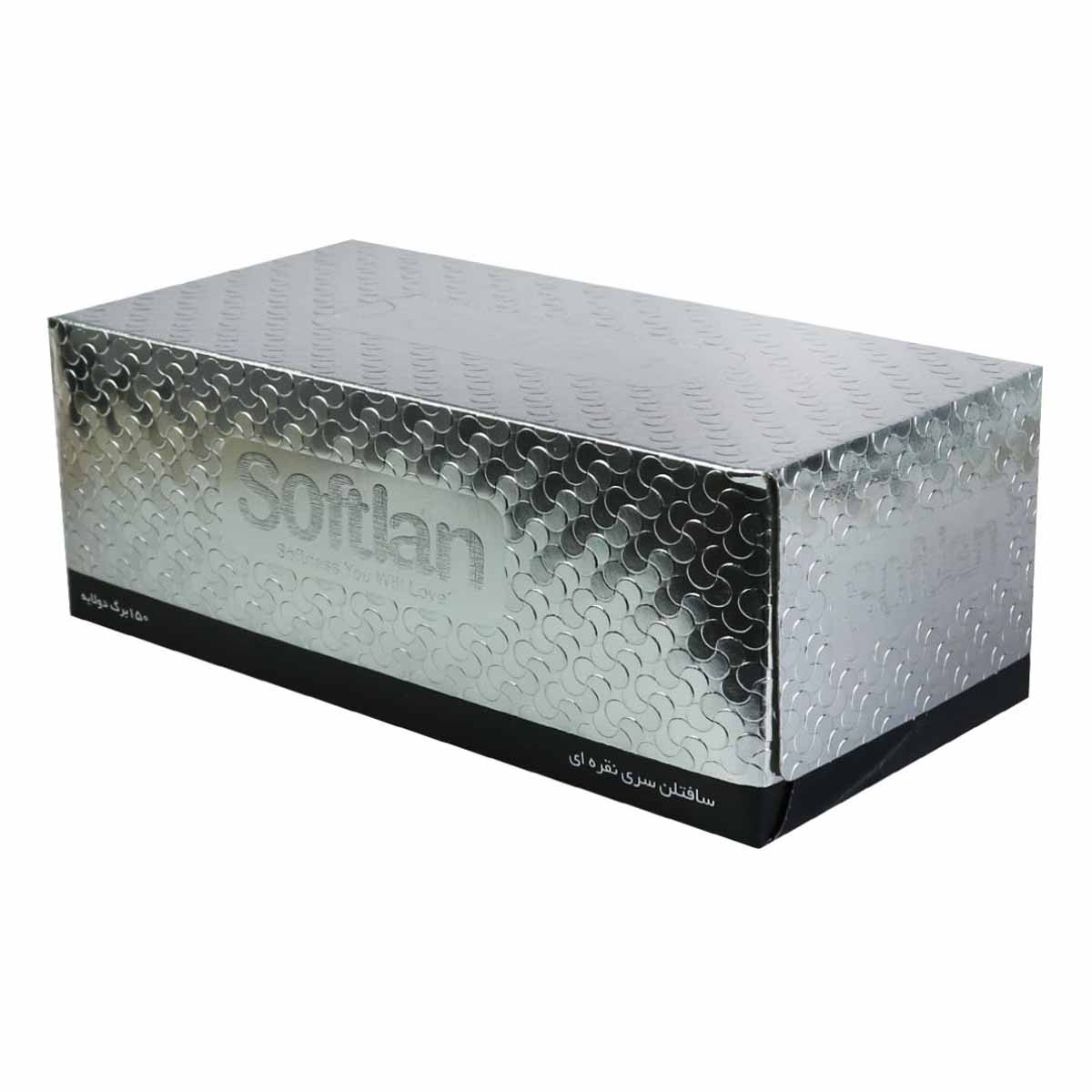 دستمال کاغذی سری نقره ای 150 برگ دولا سافتلن 300 برگ 