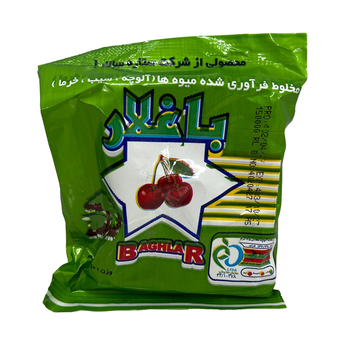 آلوچه مخلوط فرآورده شده میوه ها باغلار 150 گرم