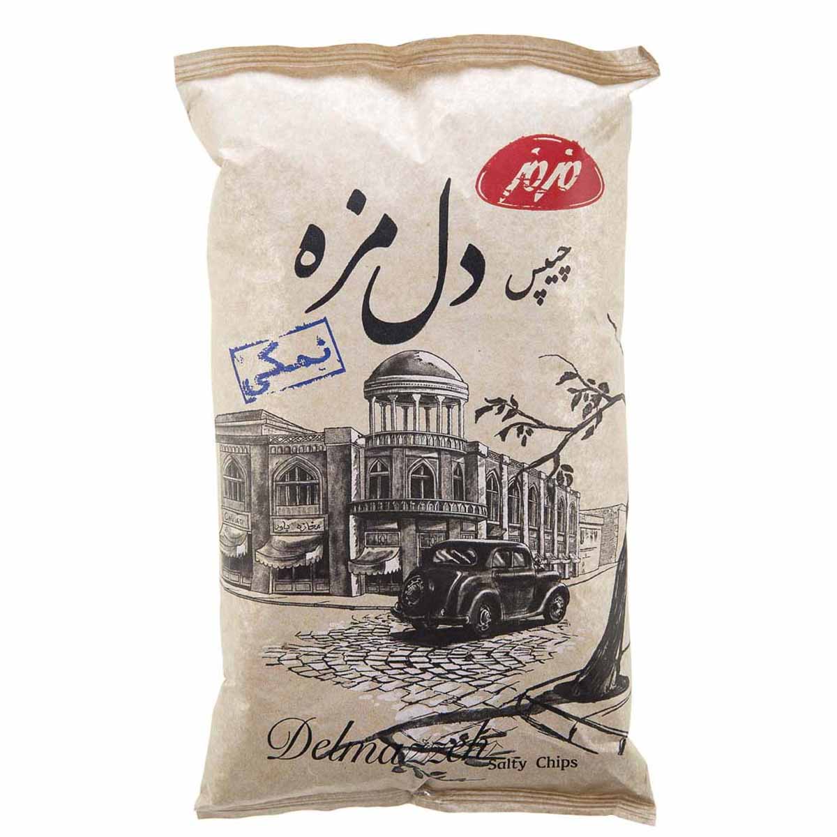 چیپس نمکی دل مزه مزمز 90 گرم