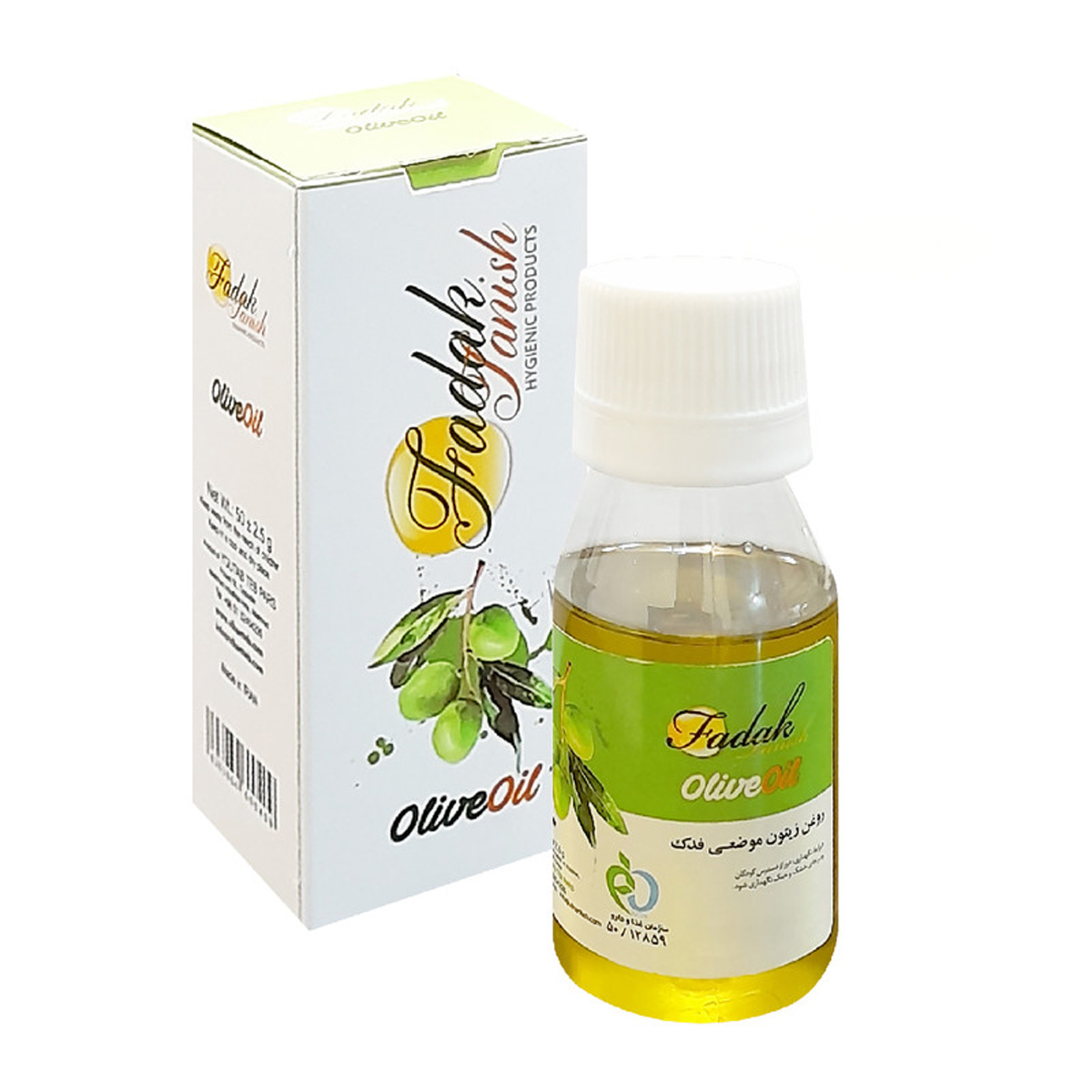 روغن زیتون بهداشتی موضعی جعبه ای فدک 50 گرم 
