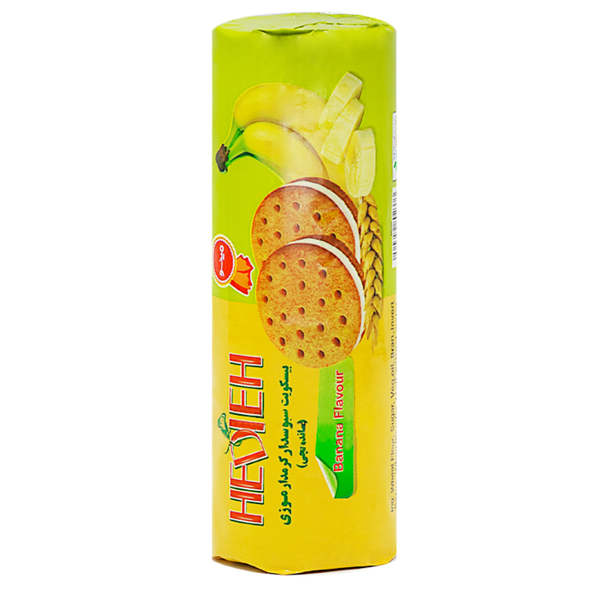 بیسکویت سبوسدار کرمدار موزی (ساندویچی) هدیه مینو 185 گرم