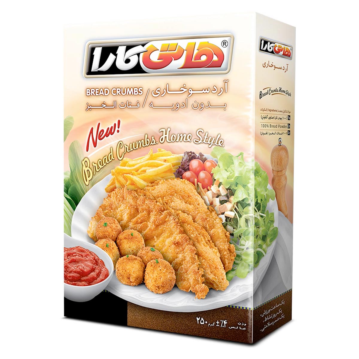 آرد سوخاری بدون ادویه هاتی کارا گلستان 250 گرم
