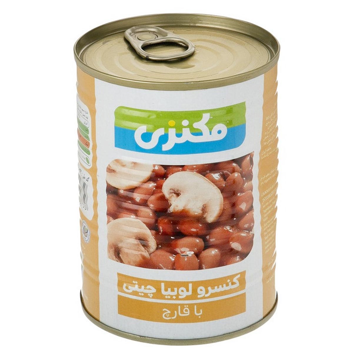 کنسرو لوبیا چیتی با قارچ مکنزی 380 گرم