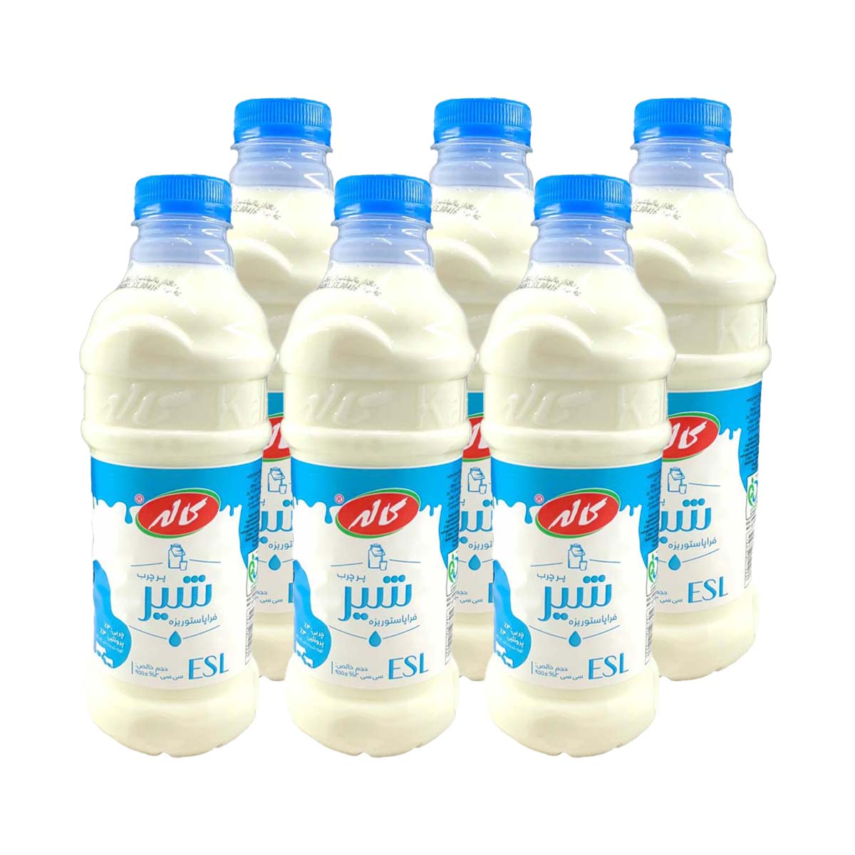 پکیج شیر فراپاستوریزه بطری پرچرب کاله 955 میلی لیتر شل 6 عددی