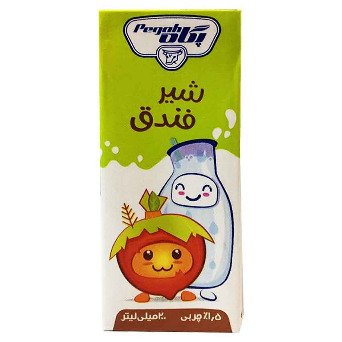 شیر فندق پاکتی پگاه 200 میلی لیتر 
