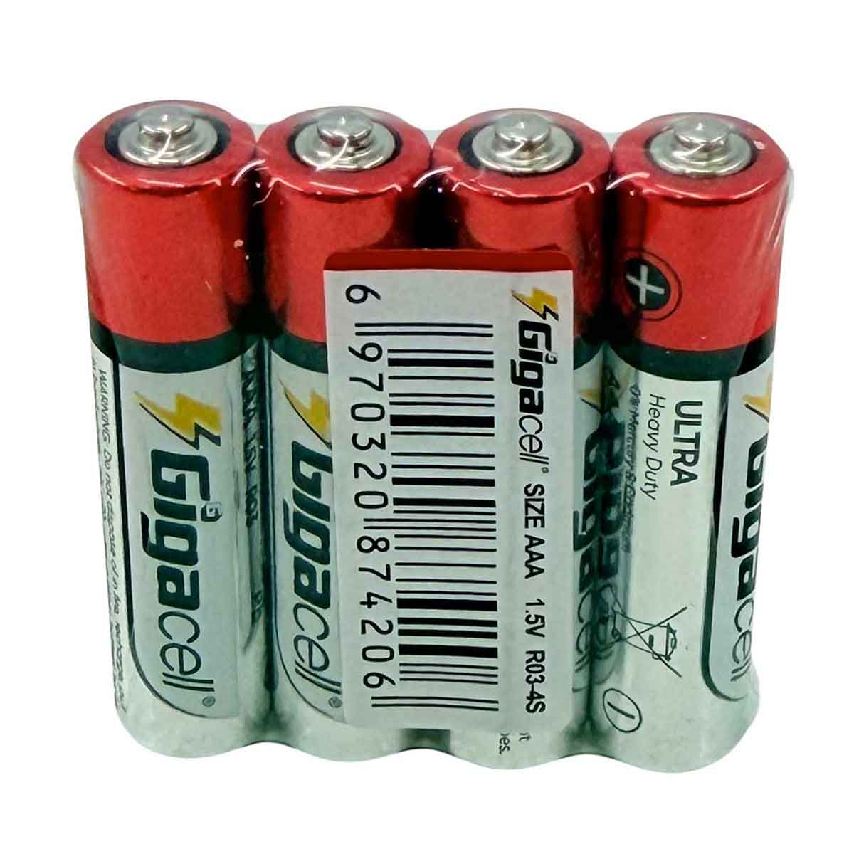 باتری نیم قلمی شیرینگ مدل R03-4S گیگاسل 4 عددی کد 4206