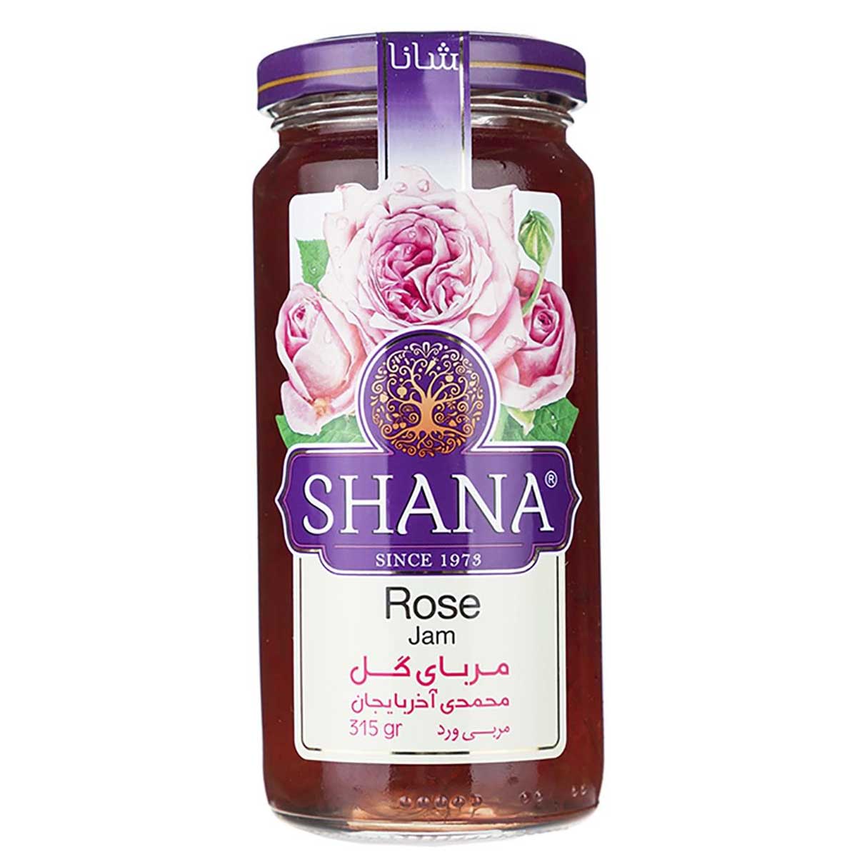 مربای گل محمدی آذربایجان شیشه شانا 320 گرم
