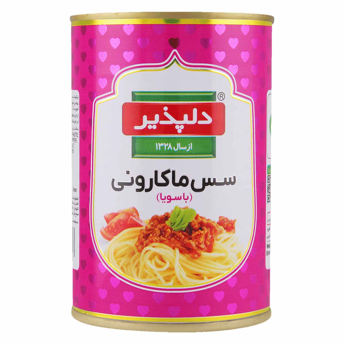 کنسرو سس ماکارونی و لازانیا با سویا و قارچ دلپذیر 400 گرم