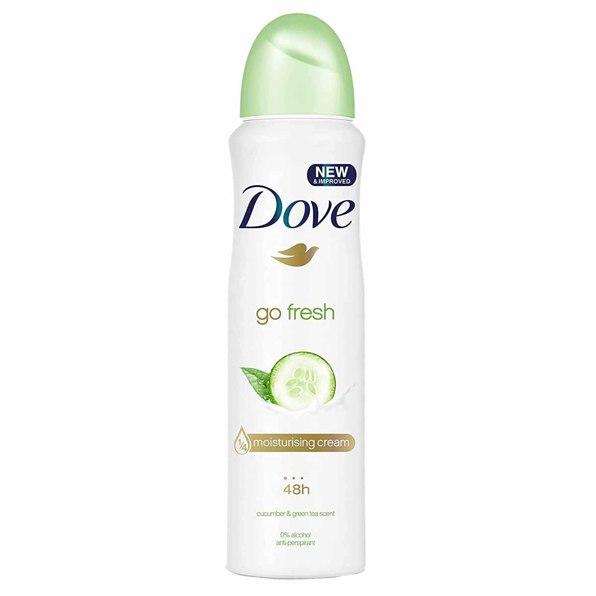 اسپری ضد تعریق آقایان مدل go fresh رایحه چای سبز و خیار داو 250 میلی لیتر