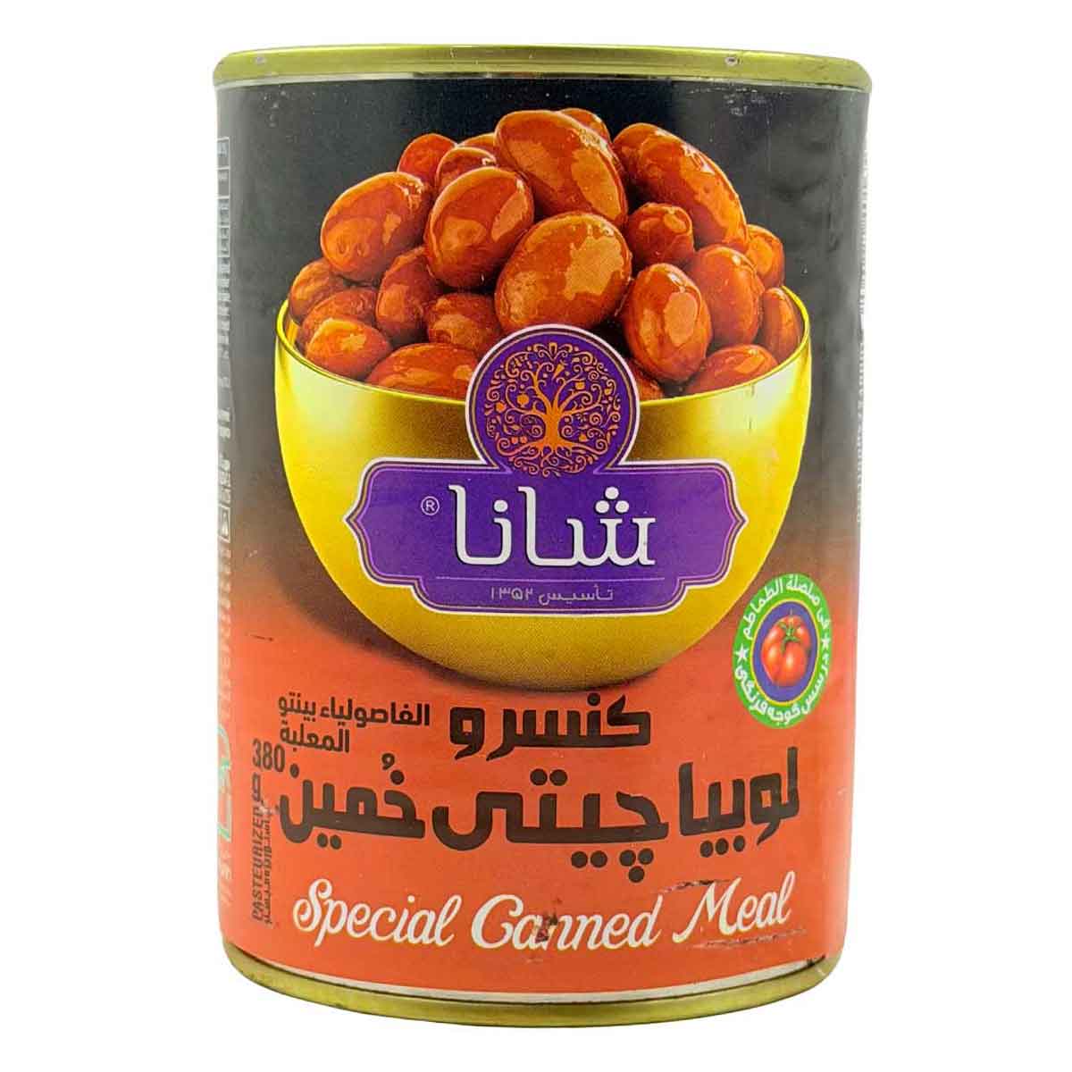 کنسرو لوبیا چیتی خمین قوطی شانا 380 گرم 