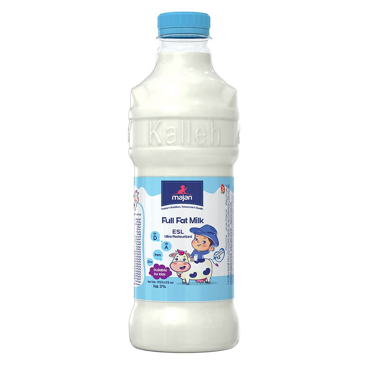 شیر فراپاستوریز پرچرب ESL مناسب کودکان بطری ماجان کاله 955 میلی لیتر 