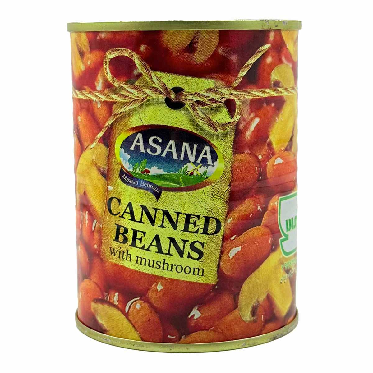 کنسرو لوبیا چیتی با قارچ آسانا 380 گرم