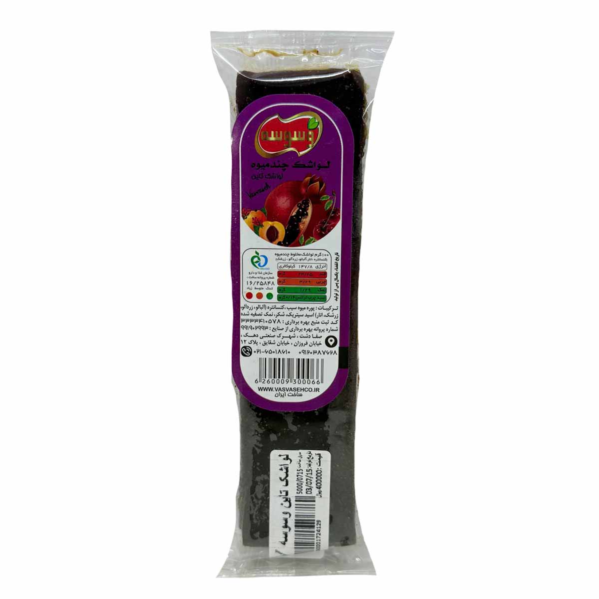 لواشک لایه ای بزرگ تاین میوه ای وسوسه 240 گرم