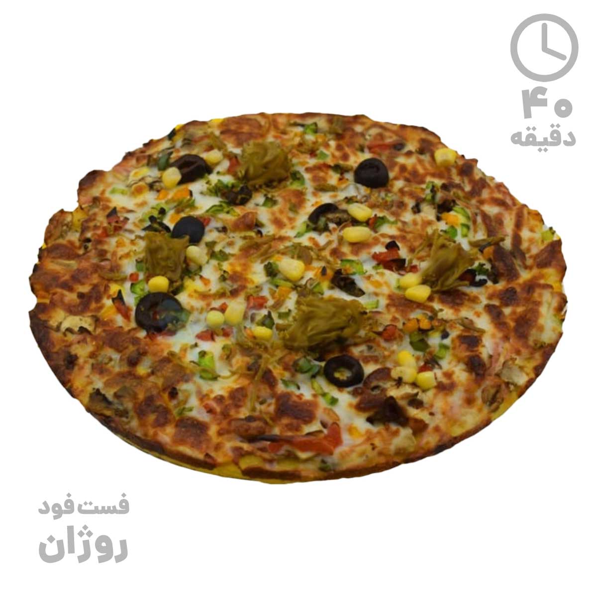 پیتزا کبابی آمریکایی خانواده ( 35 سانتی متر )