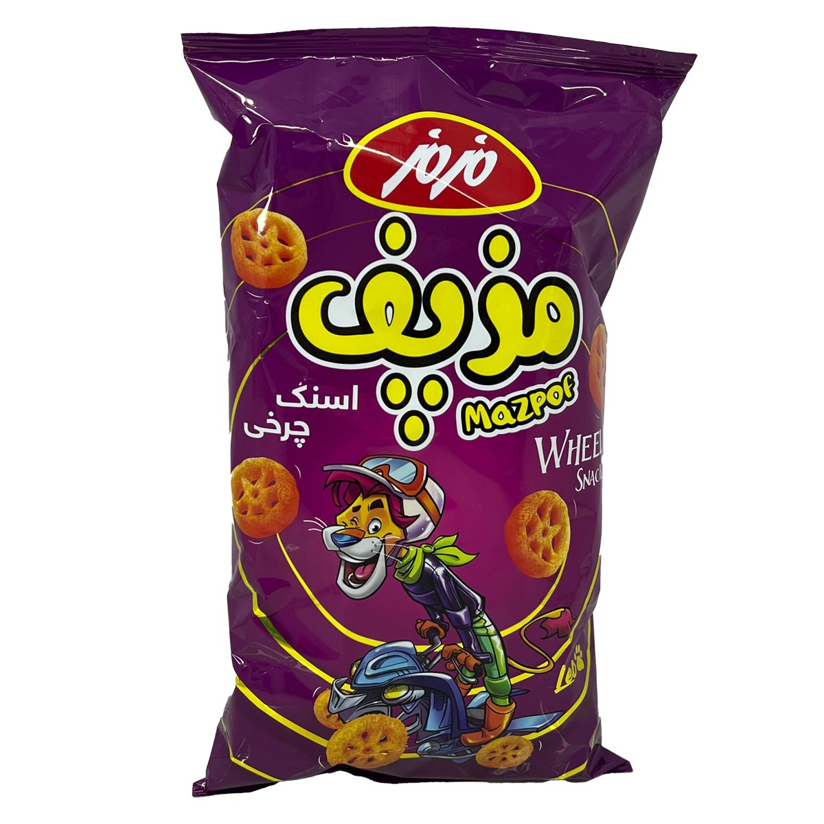 اسنک ( پفک ) چرخی پنیری مزپف مزمز 80 گرم