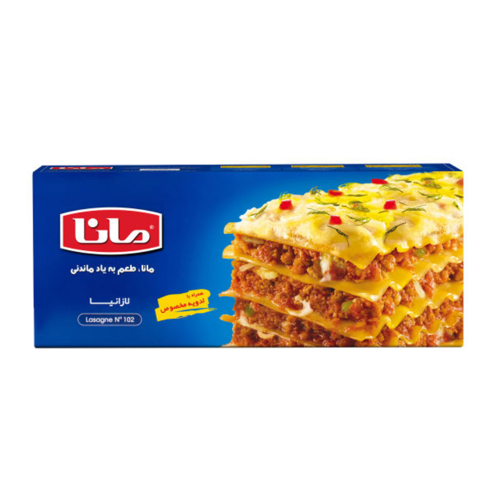 لازانیا ادویه دار مانا 500 گرم