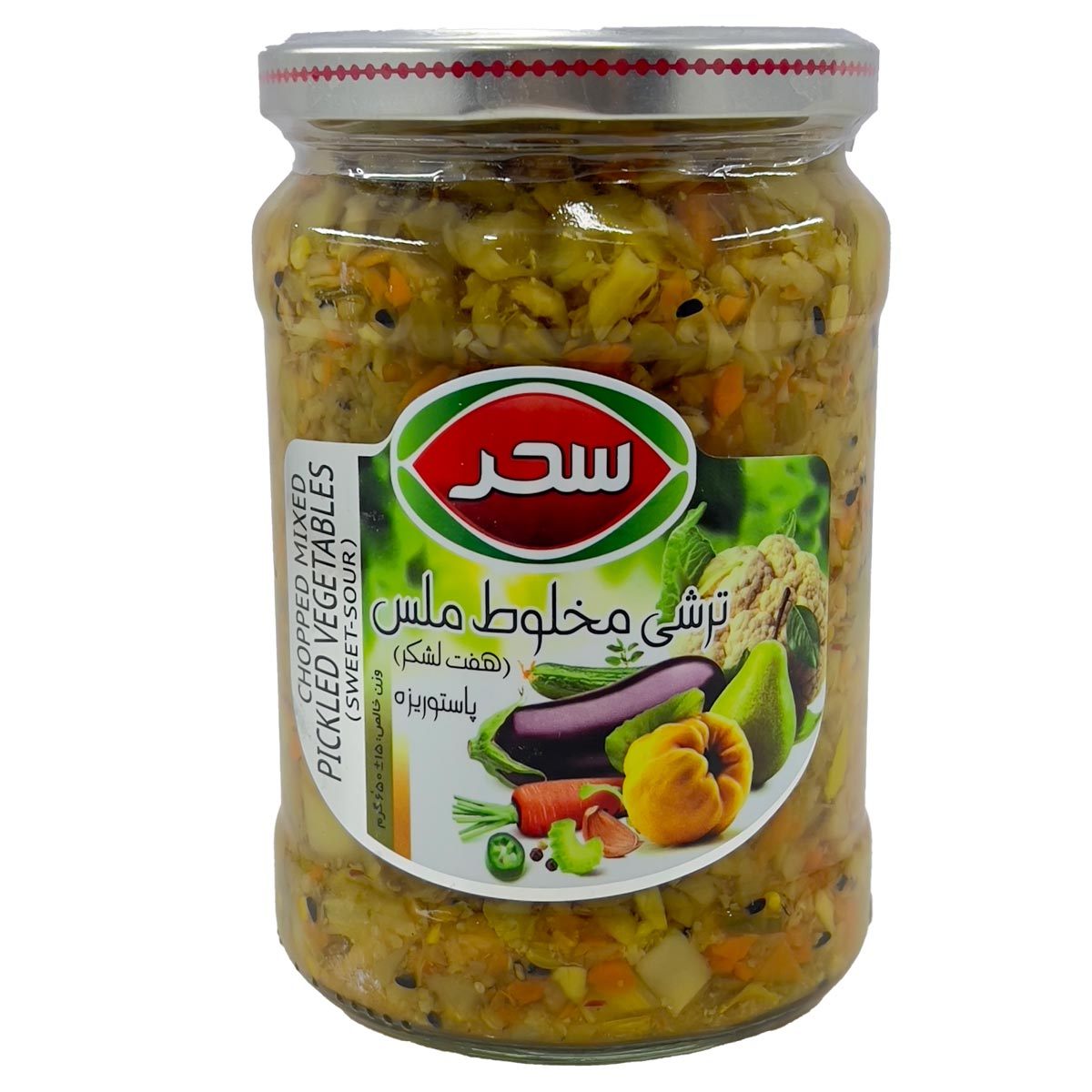ترشی مخلوط ملس ( هفت لشکر ) سحر 650 گرم 
