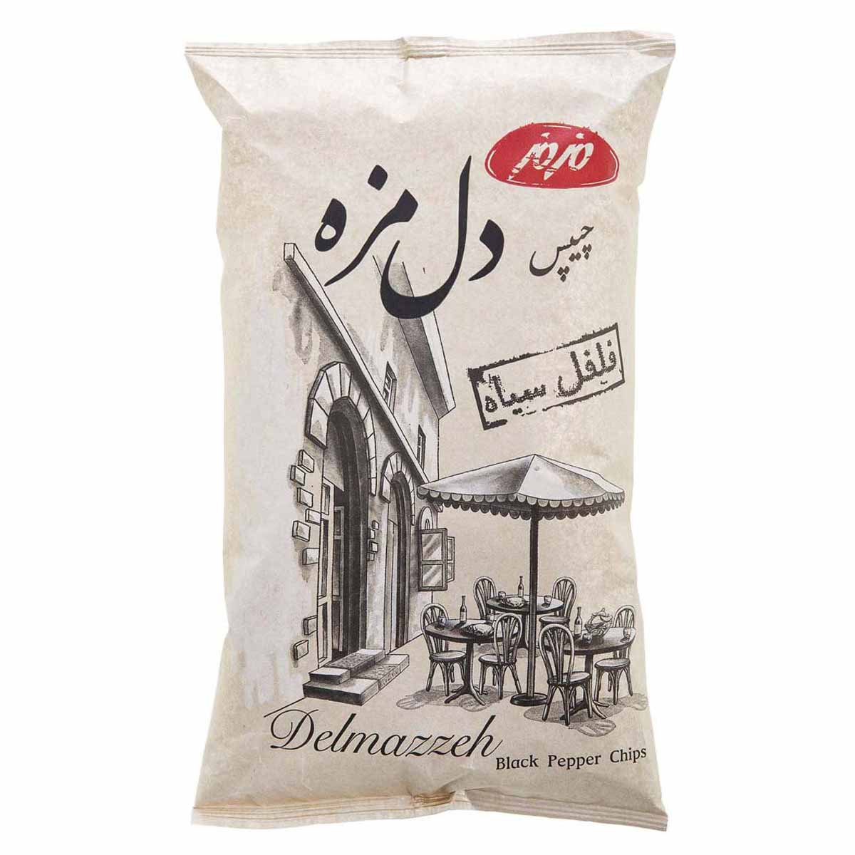 چیپس فلفل سیاه دل مزه مزمز 180 گرم