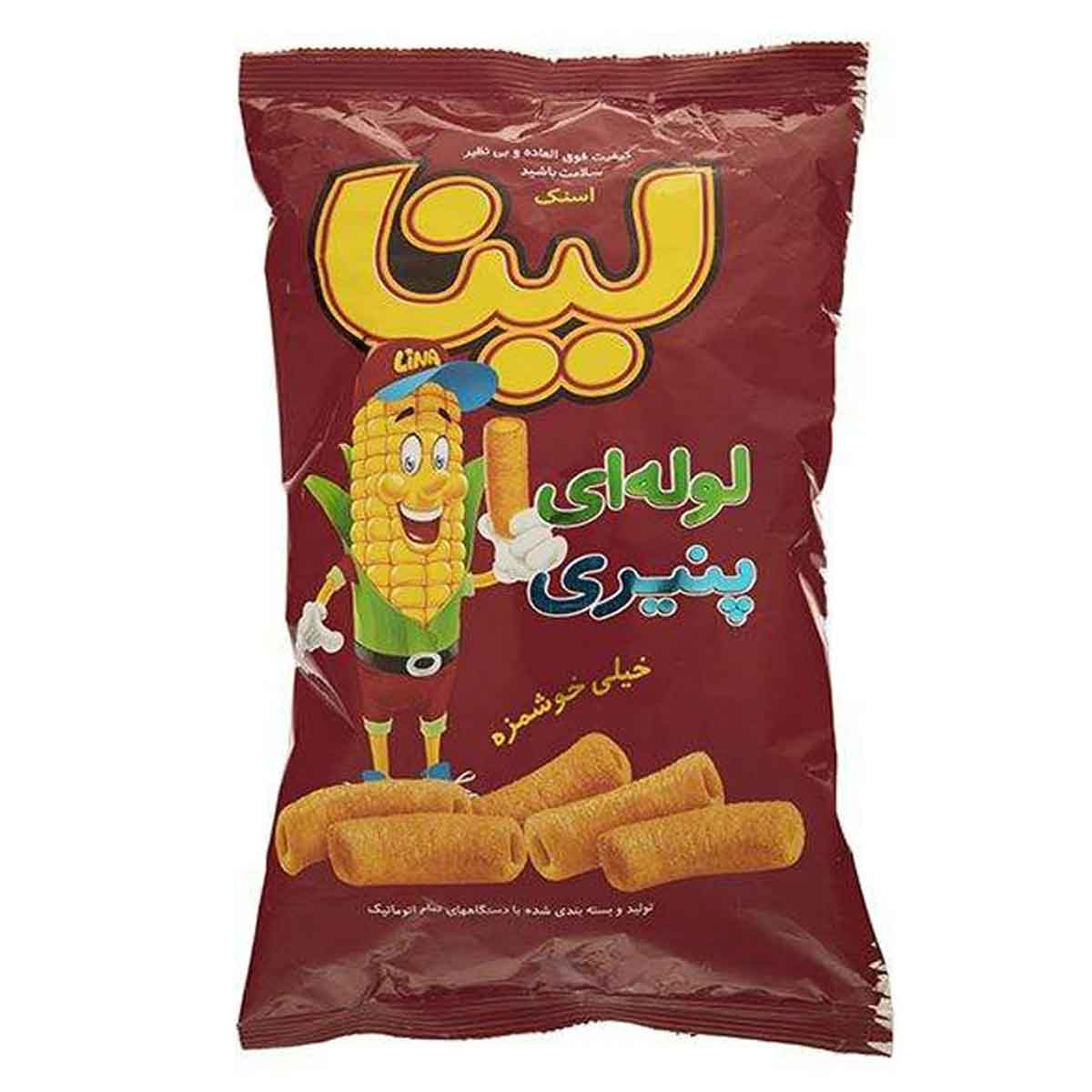 اسنک (پفک) پنیری لوله ای لینا 145 گرم