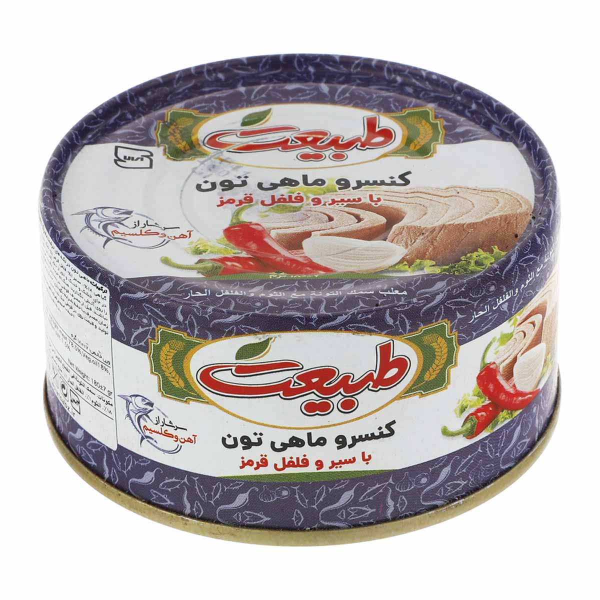 کنسرو ماهی تون با سیر و فلفل قرمز طبیعت 170 گرم